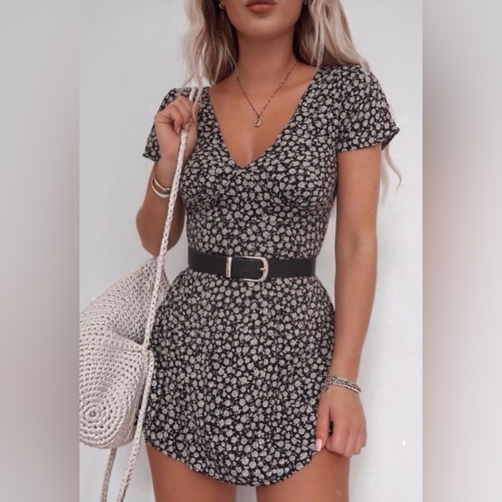 Motel Rocks Elara Floral Mini Dress M